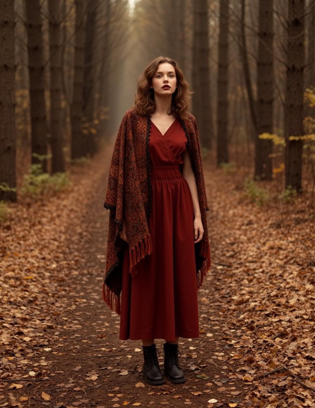 Rust Dress Forest Path