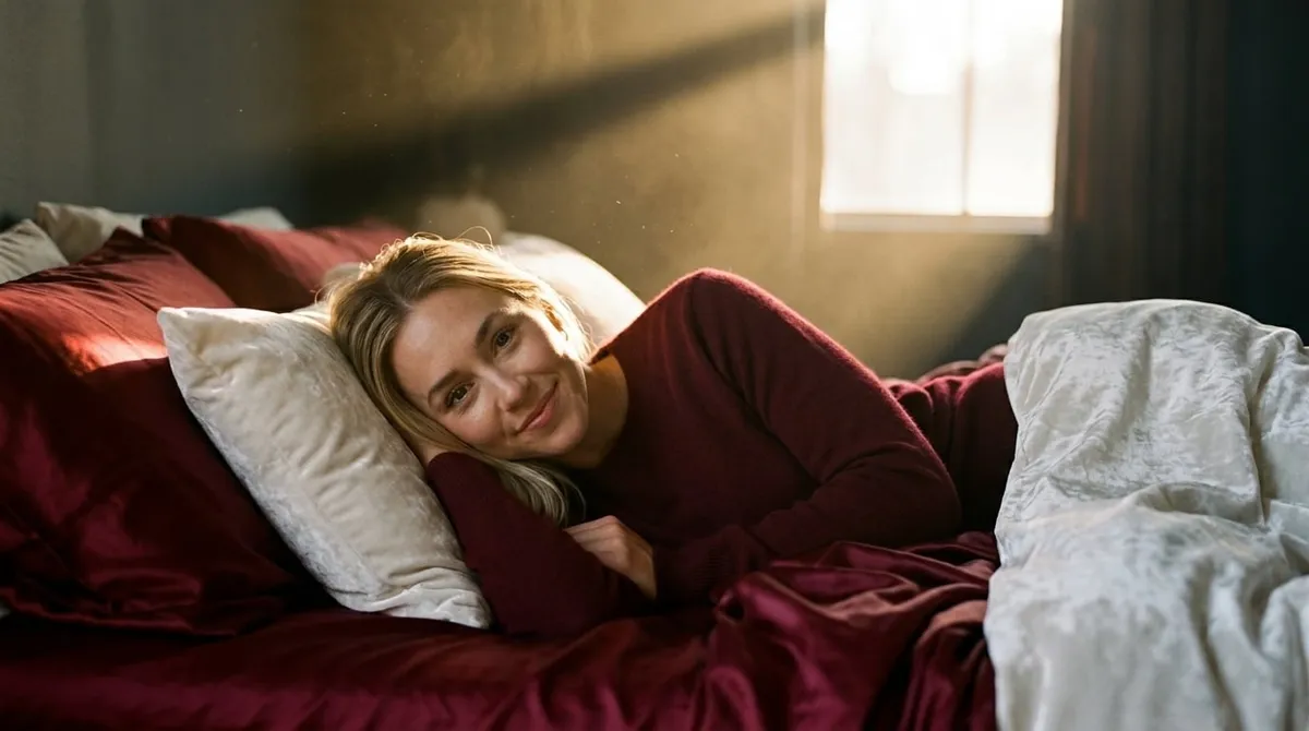 Unmade Bed Warm Sunset Light