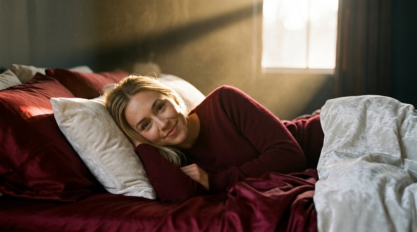 Unmade Bed Warm Sunset Light