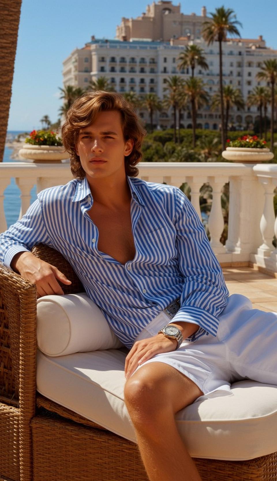 Young Medium Length Wavy Brown Hair Tanned
