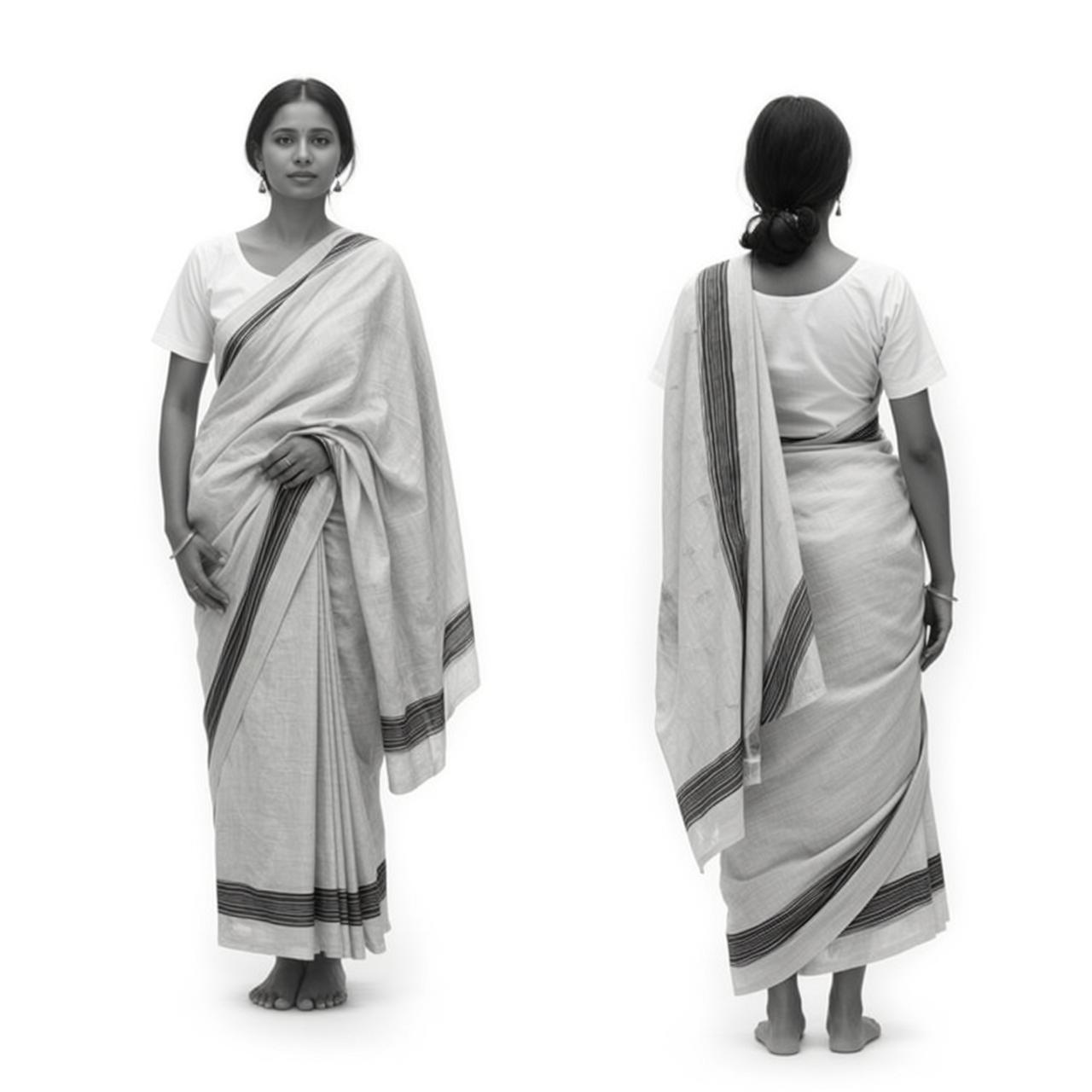 Casual Young Indian Dark Pulled Back Bun