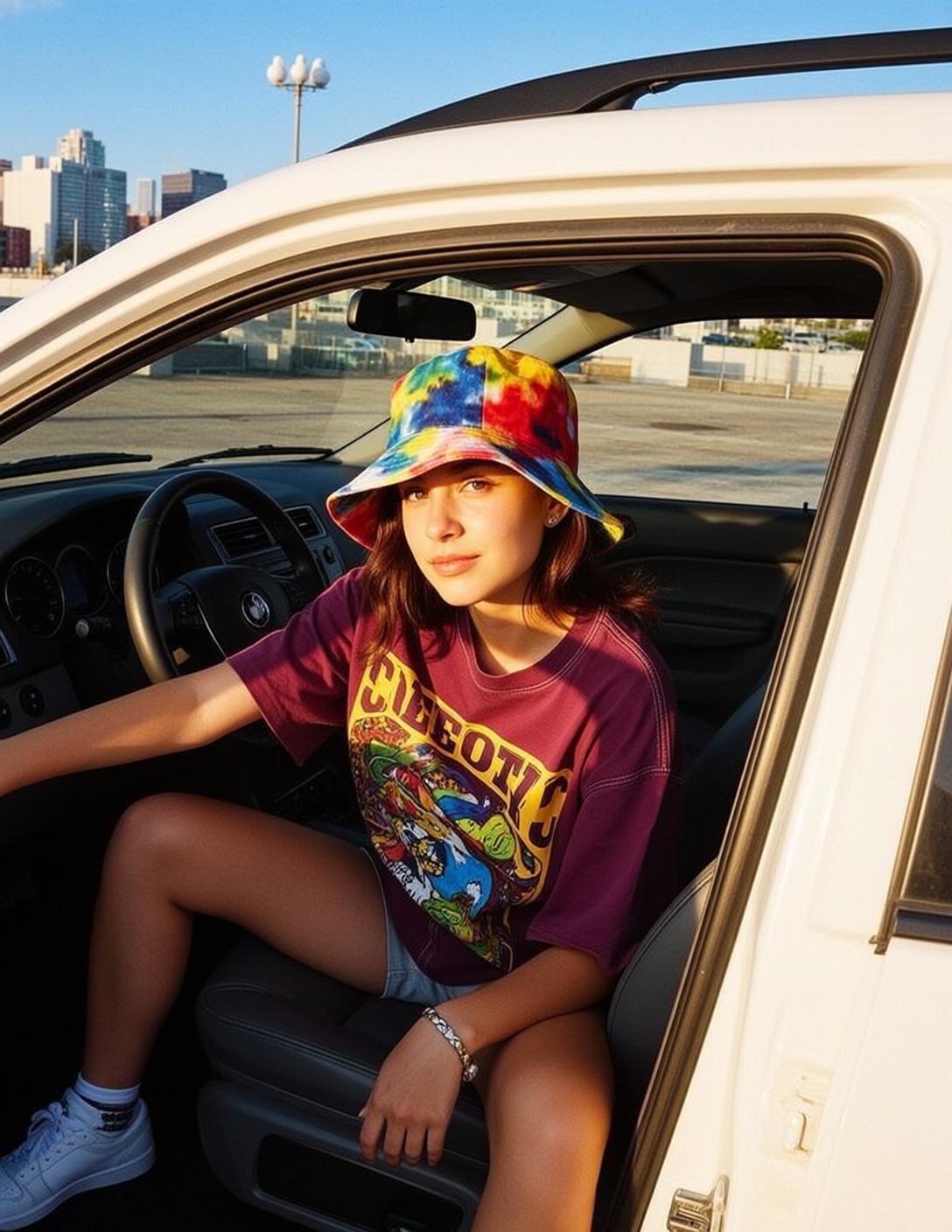 Graphic Tee Open Car Seat