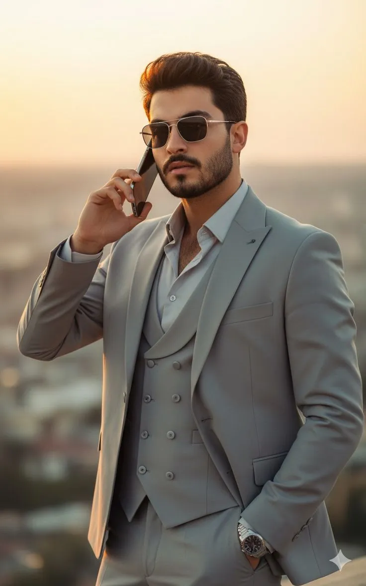 Sunglasses And Watch In Golden Hour Rooftop Portrait