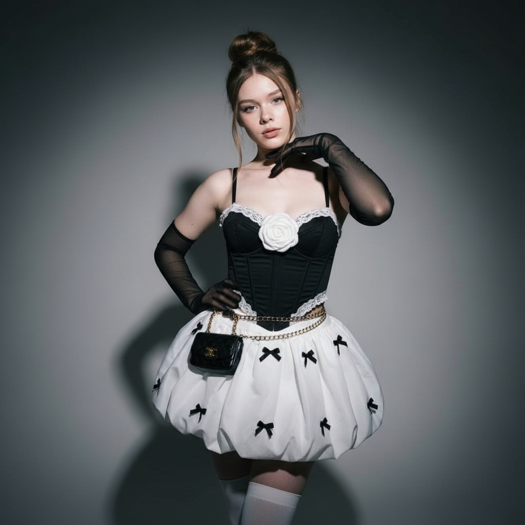 Corset Lace Rose Bubble Skirt Spotlight Drama pack preview
