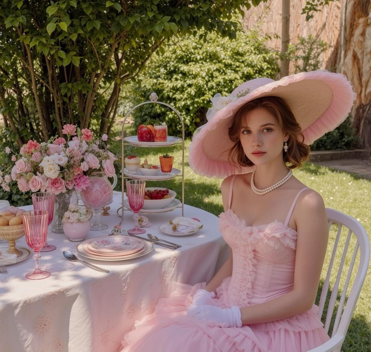 Pink Garden Tea Party Dress