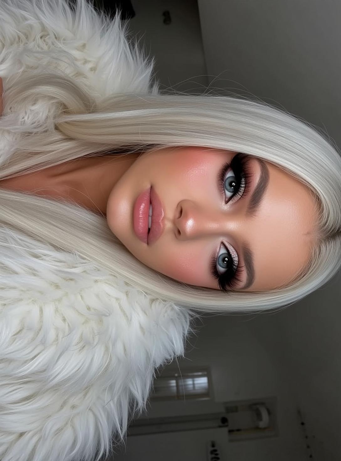 White Faux Fur High Fashion