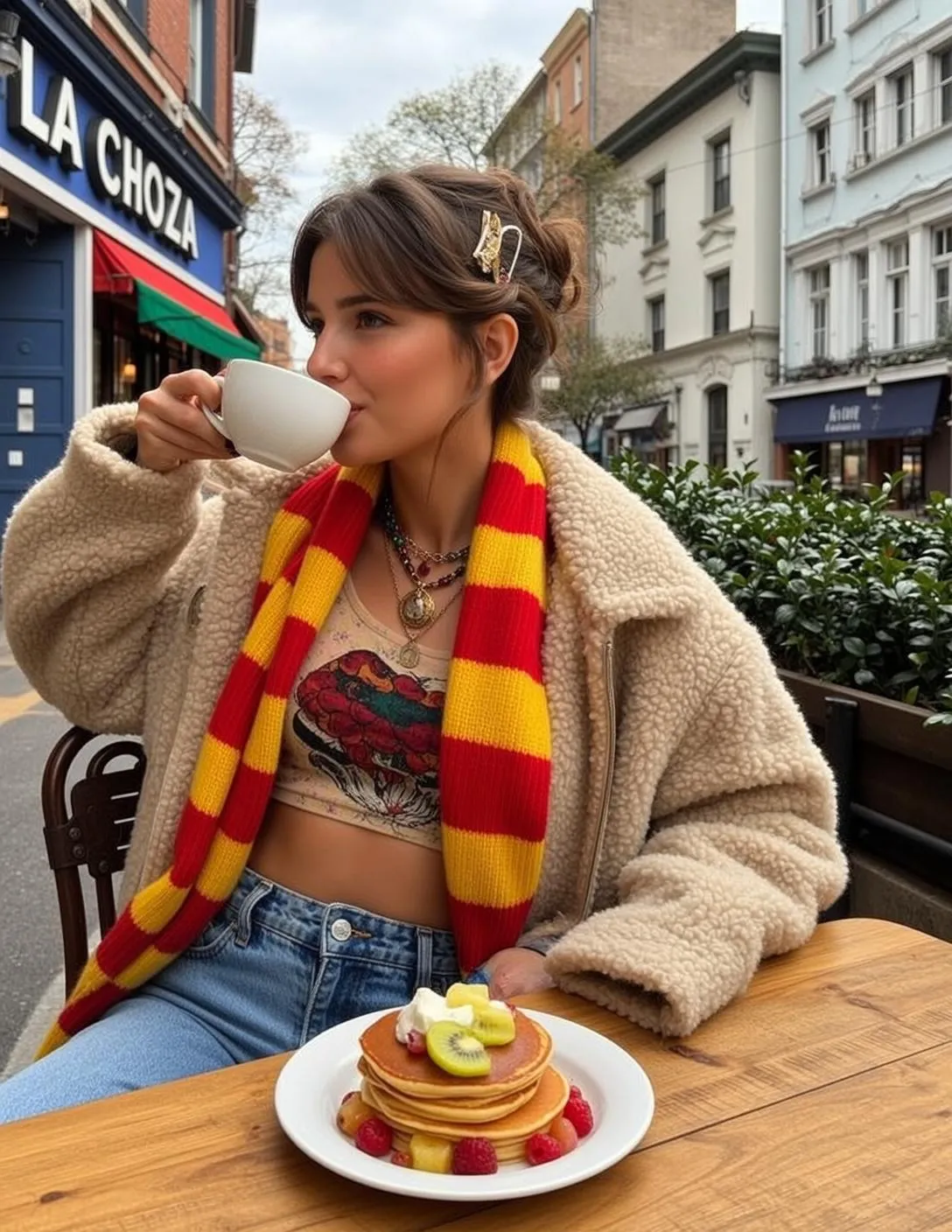 Necklace At A Cafe