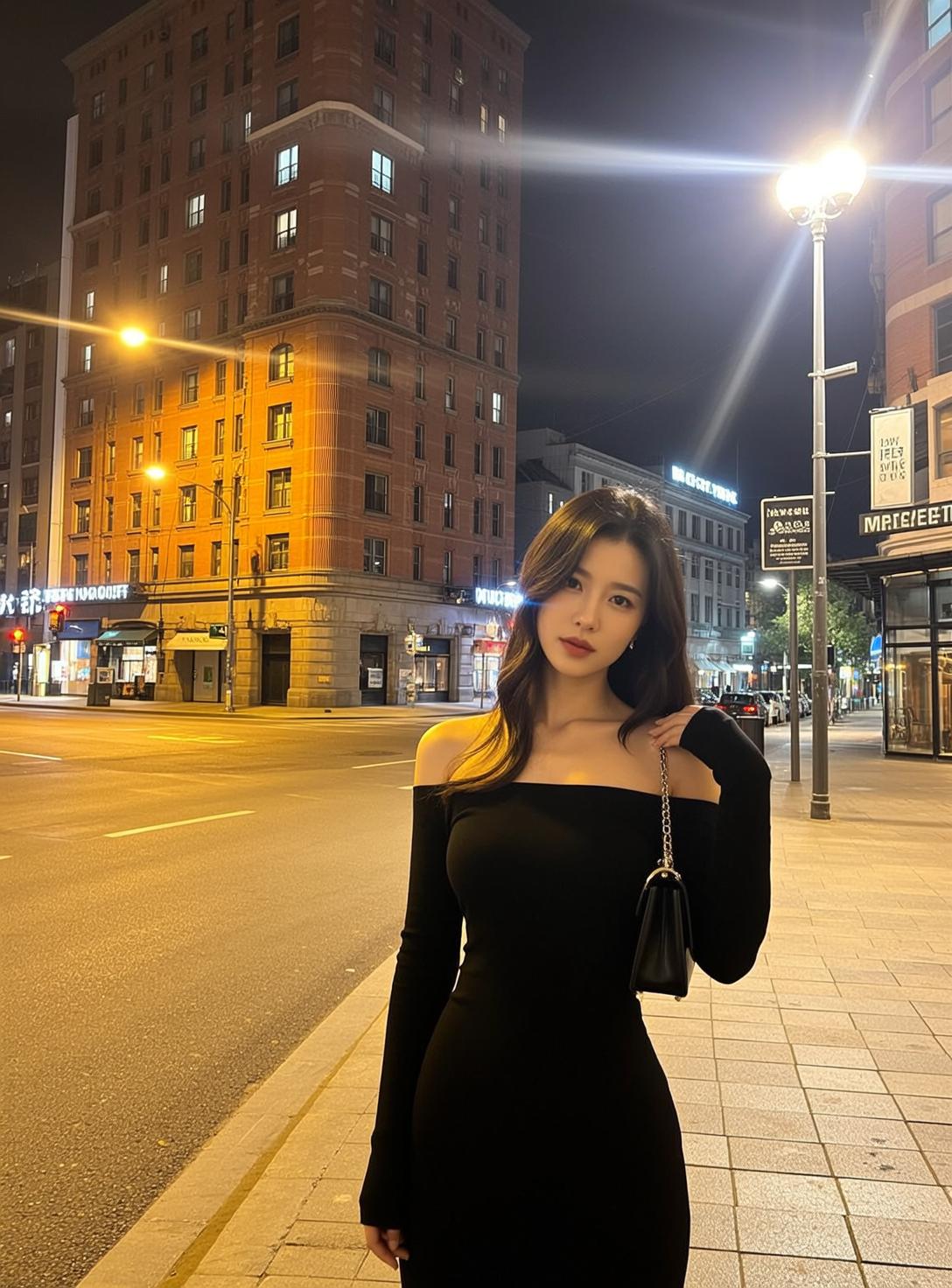 Black Off Shoulder Dress Night