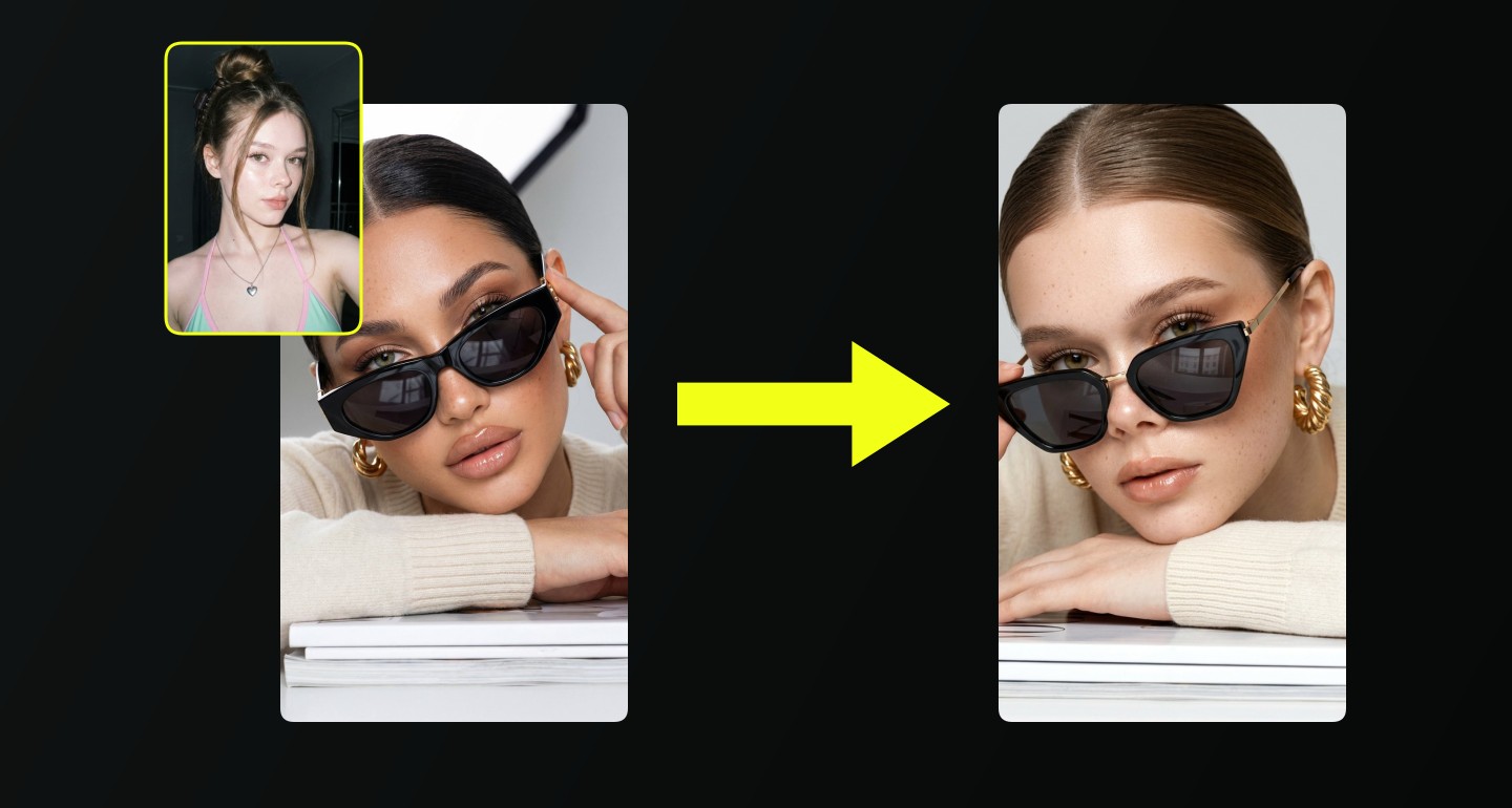 Mila remix walkthrough for Studio Portrait Geometric Sunglasses Intimate Close Up