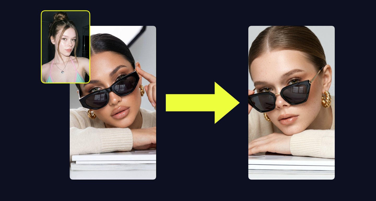 Mila remix walkthrough for Studio Portrait Geometric Sunglasses Intimate Close Up
