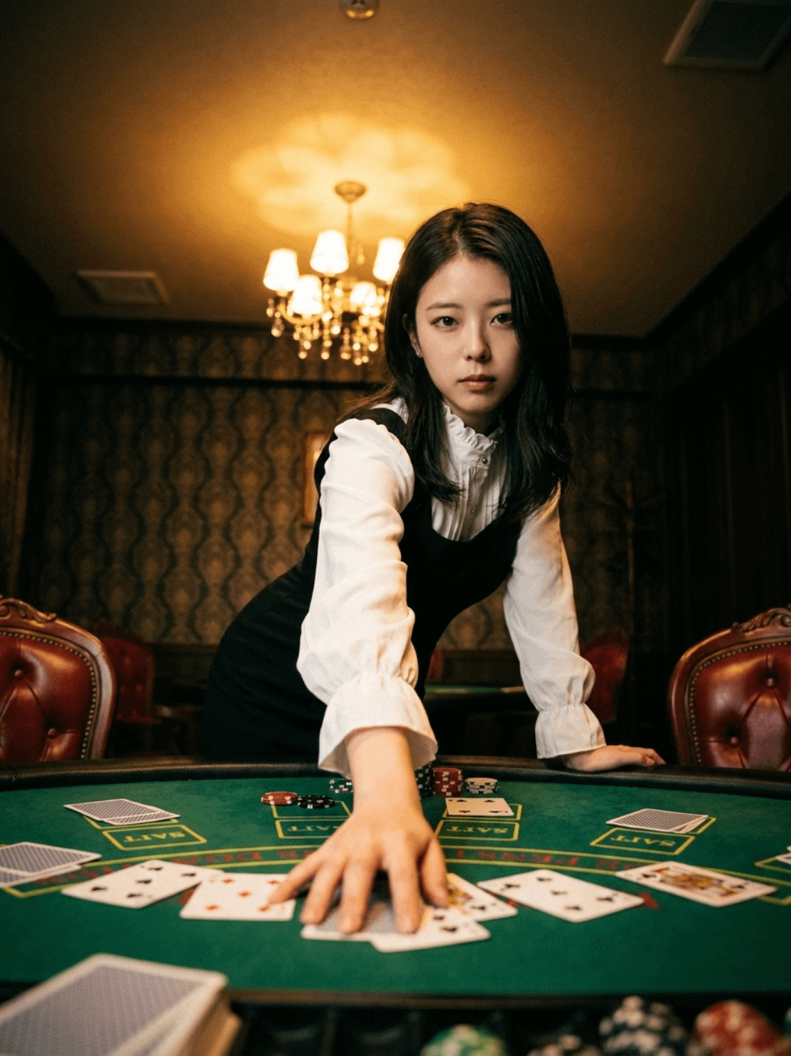 Editorial Gambling Room Card Table Interaction