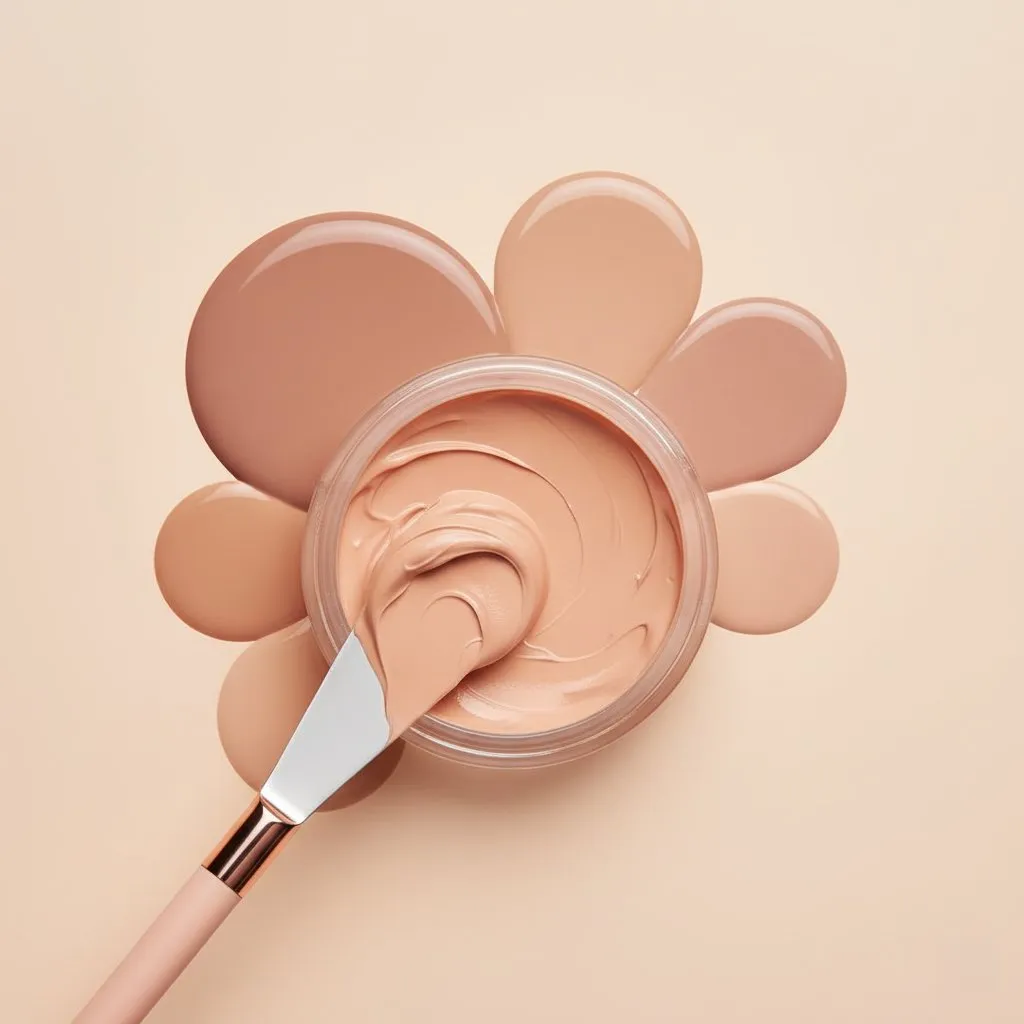 Realistic Cream Blush Foundation Texture