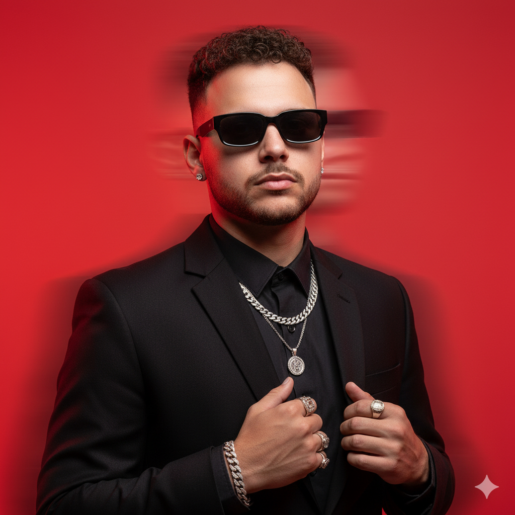 Confident Man In Black Suit Portrait