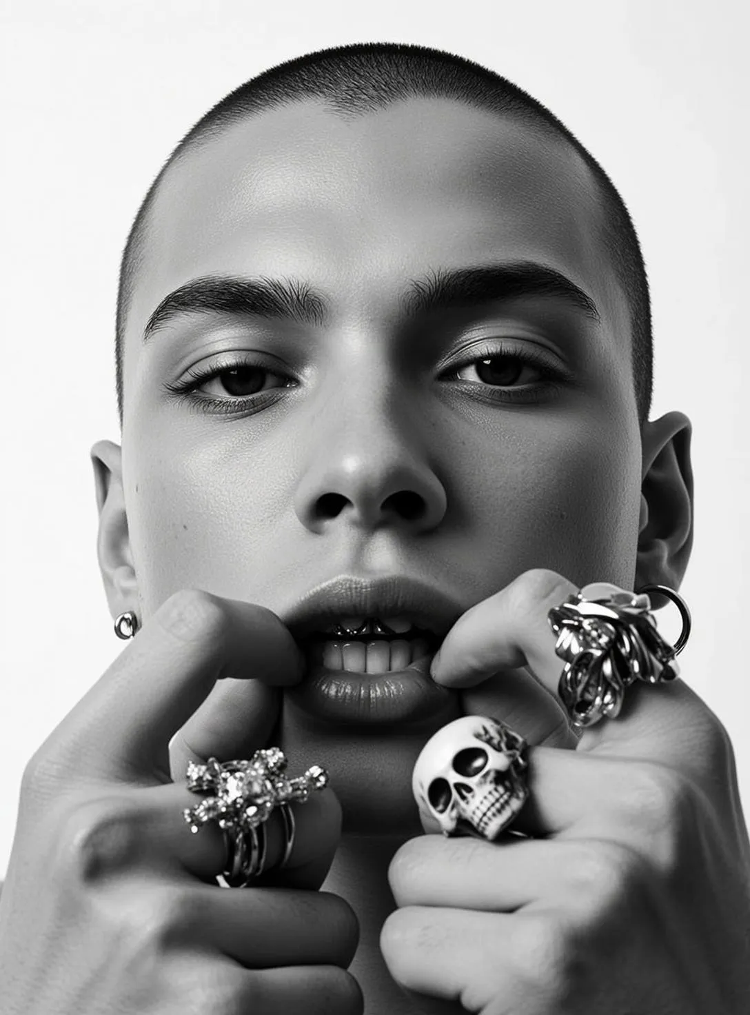 Earrings And Rings In A Studio