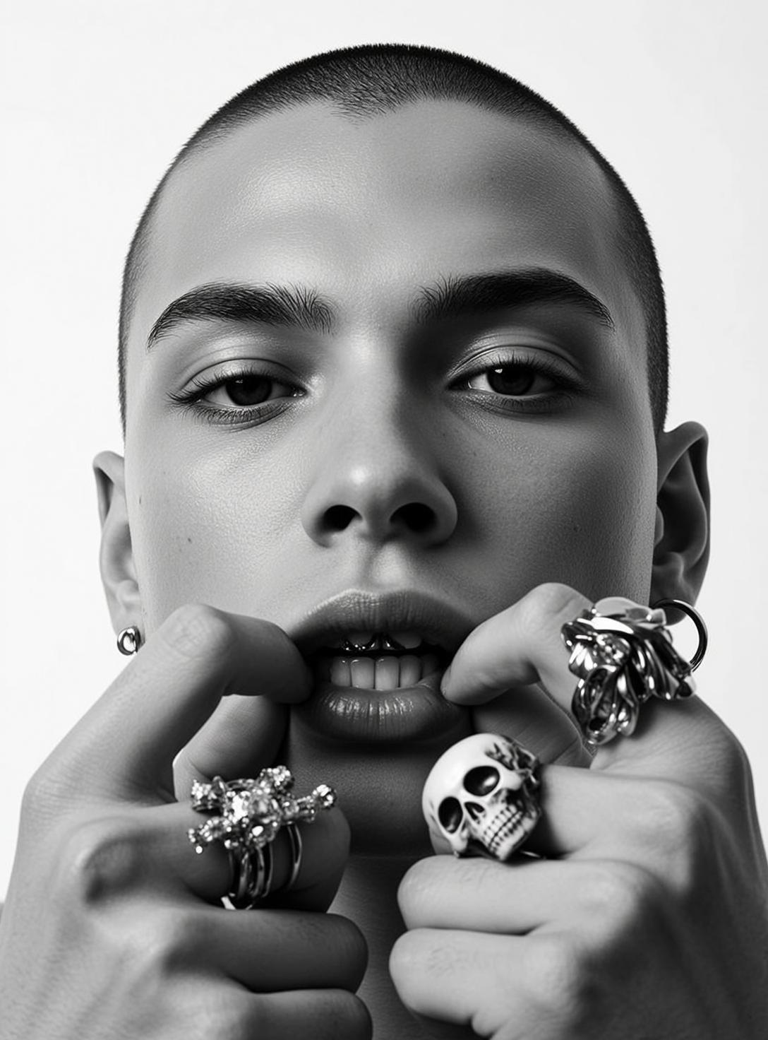 Young Buzz Cut Pale Earring Small Silver