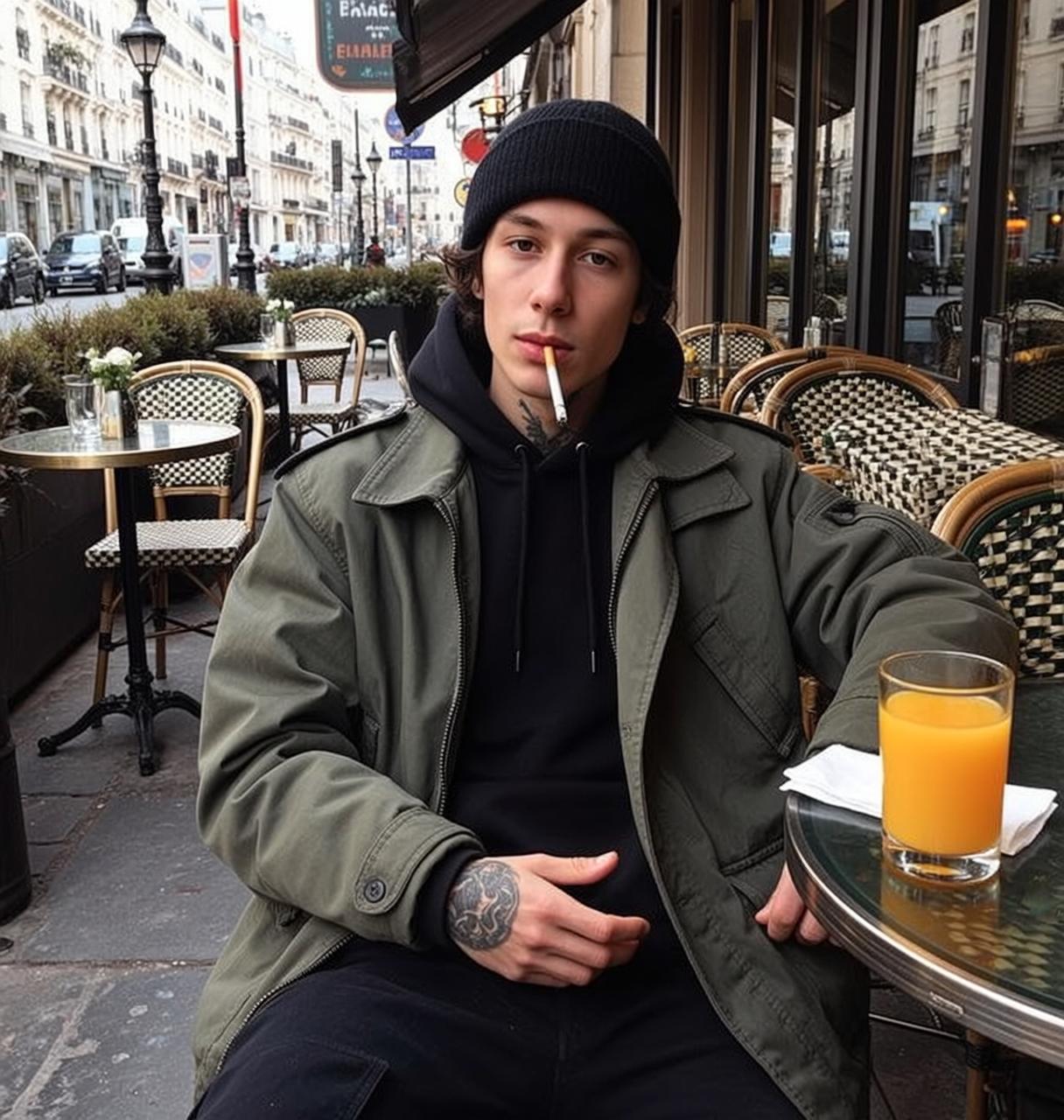 Cafe Table Cigarette Mood