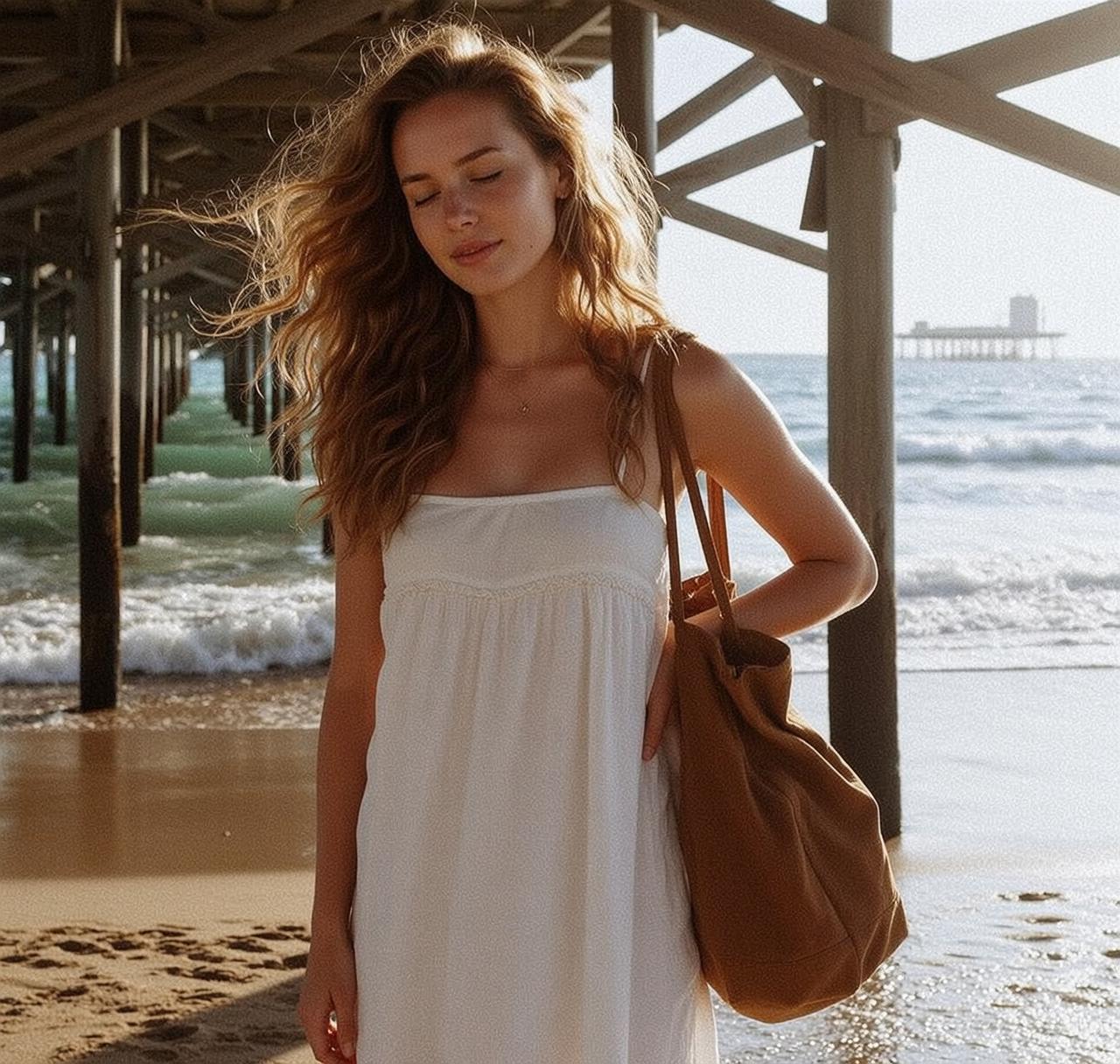 White Dress Under The Pier