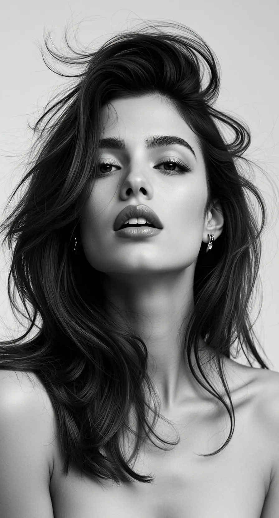 Makeup And Earrings In Fashion Portrait