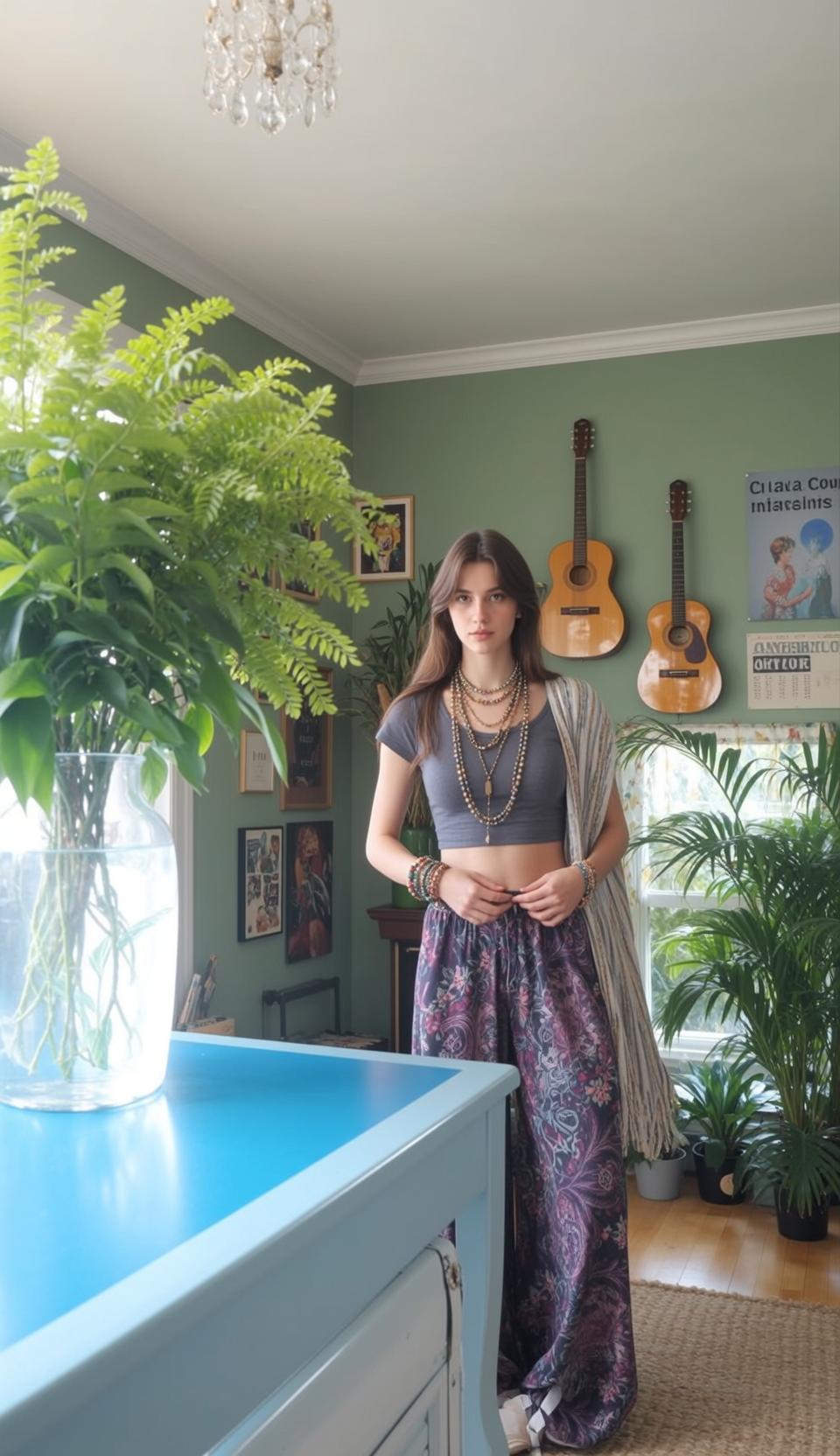 Indie Young Long Brown Hair Fair Skin