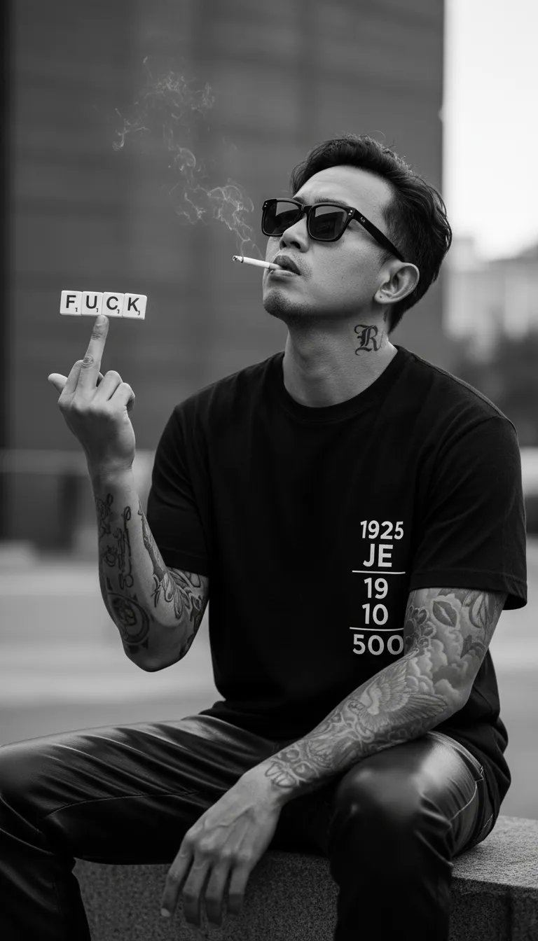 Cool Man With Tattoo
