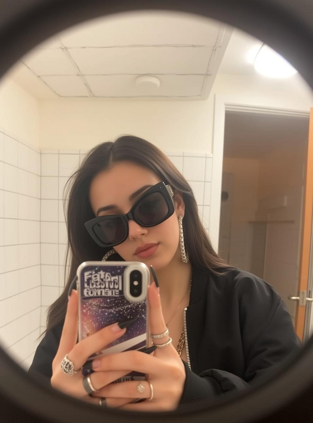 Bathroom Sunglasses Mirror Selfie