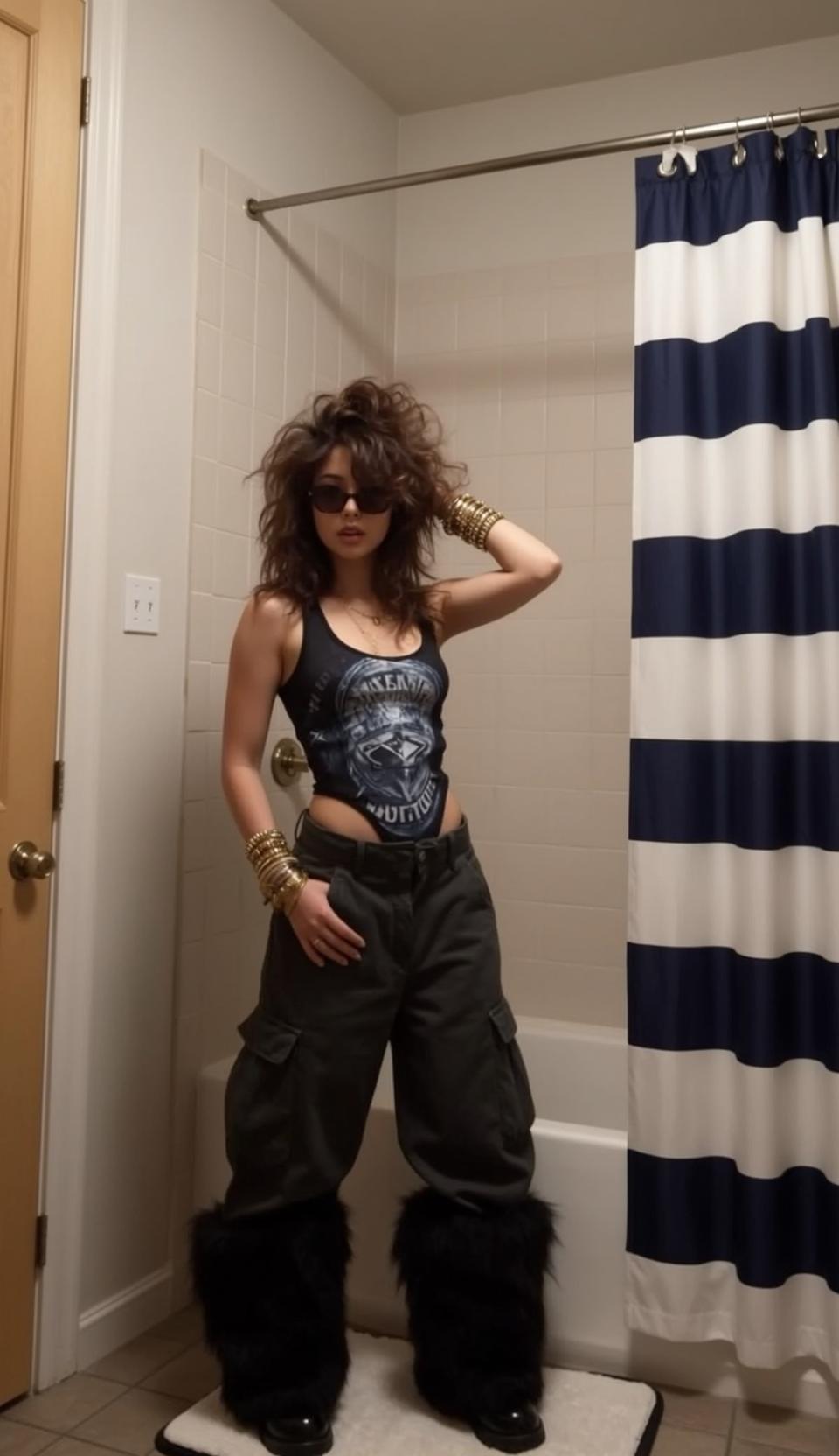 Bathroom Candid Fashion Shot