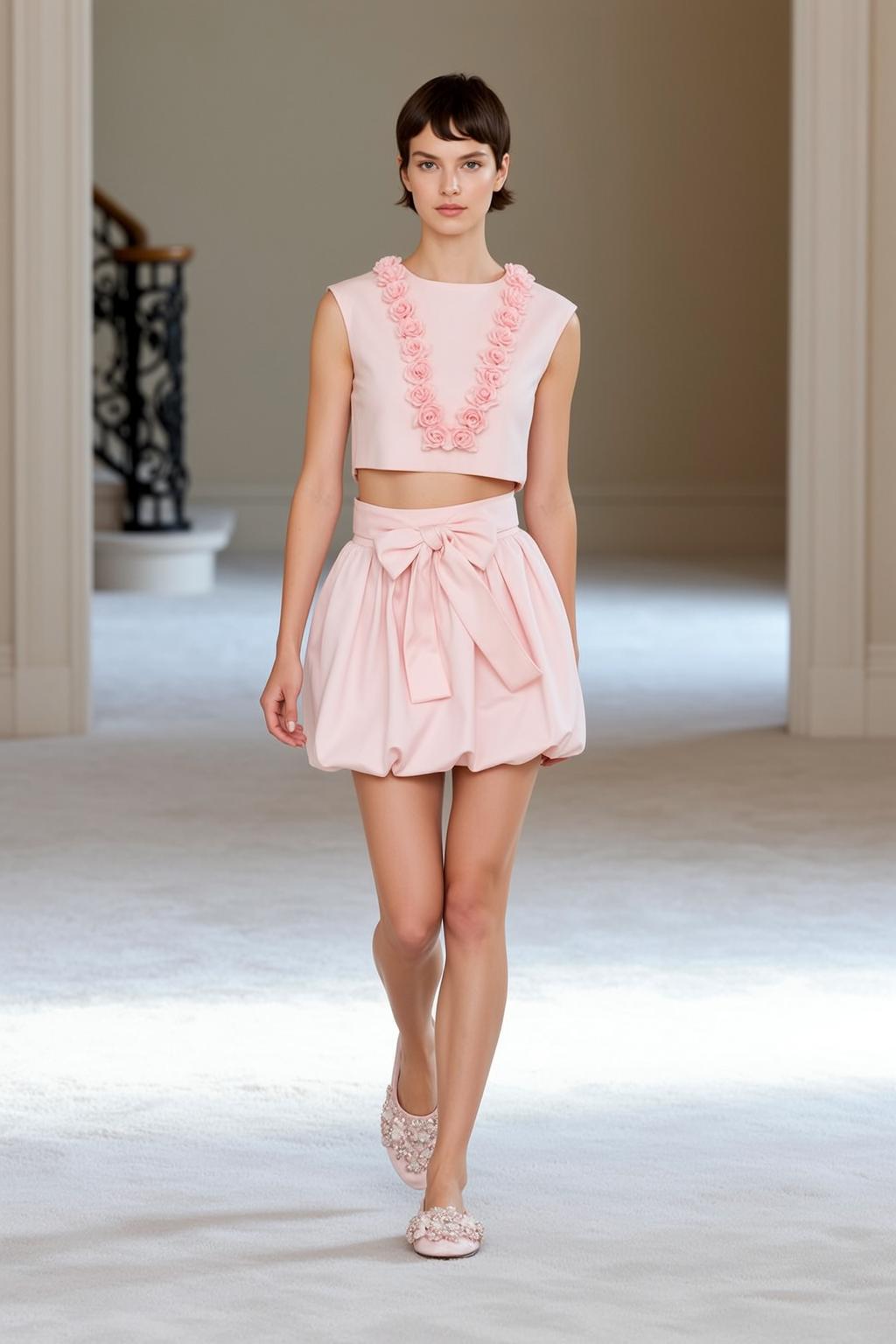 Pink Bubble Skirt Runway