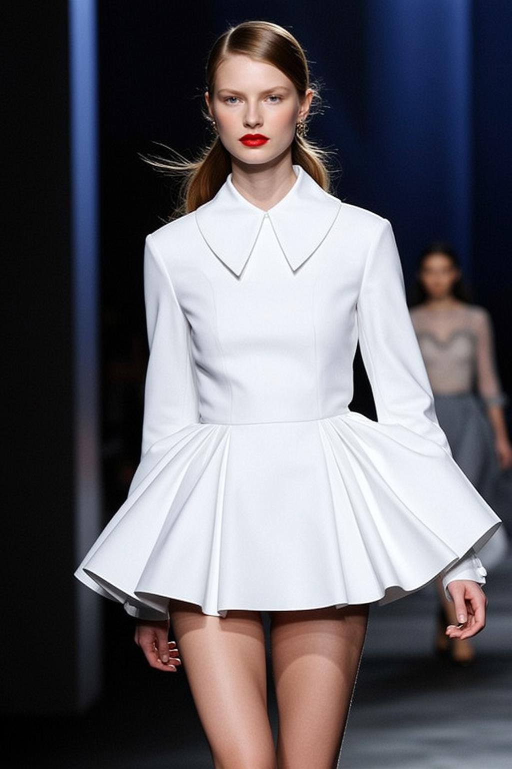 Balletcore Young Pulled Back Ponytail Pale White