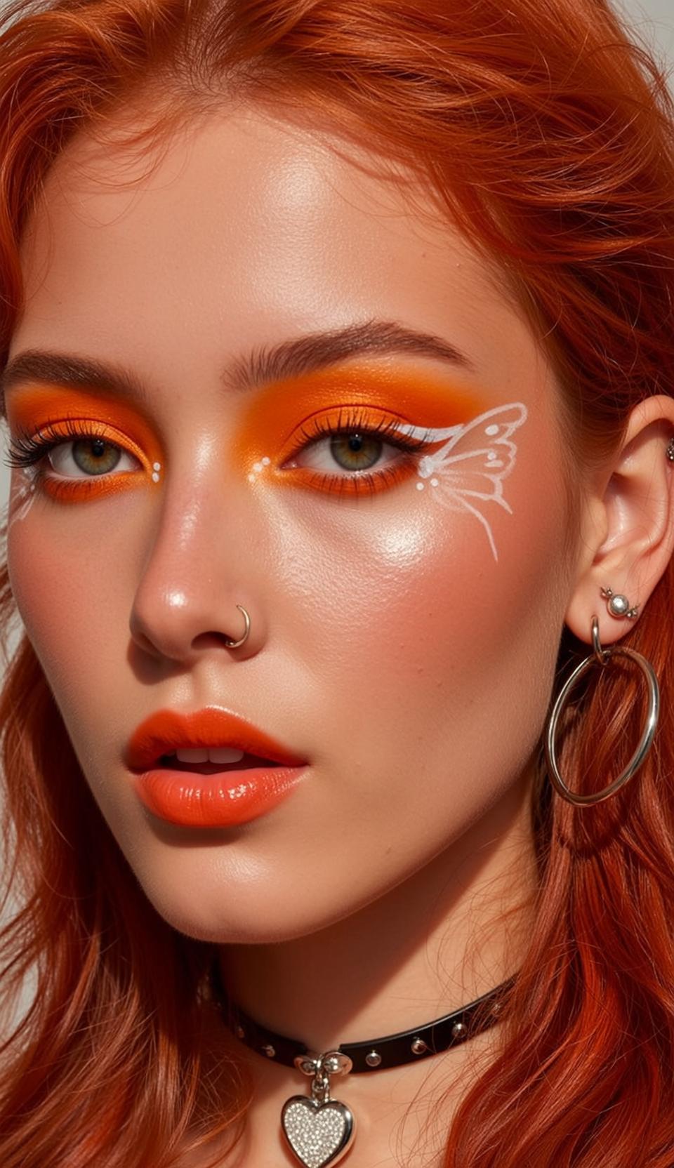 Orange Makeup Studio Portrait