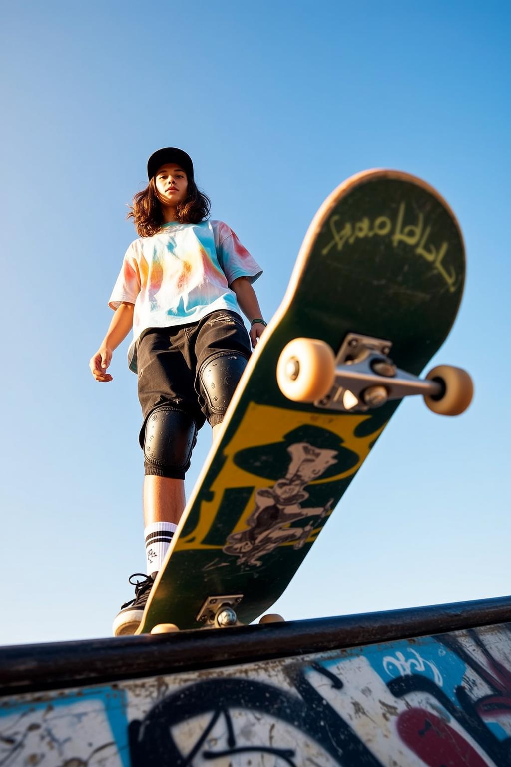 Skater Young Medium Length Wavy Brown Light