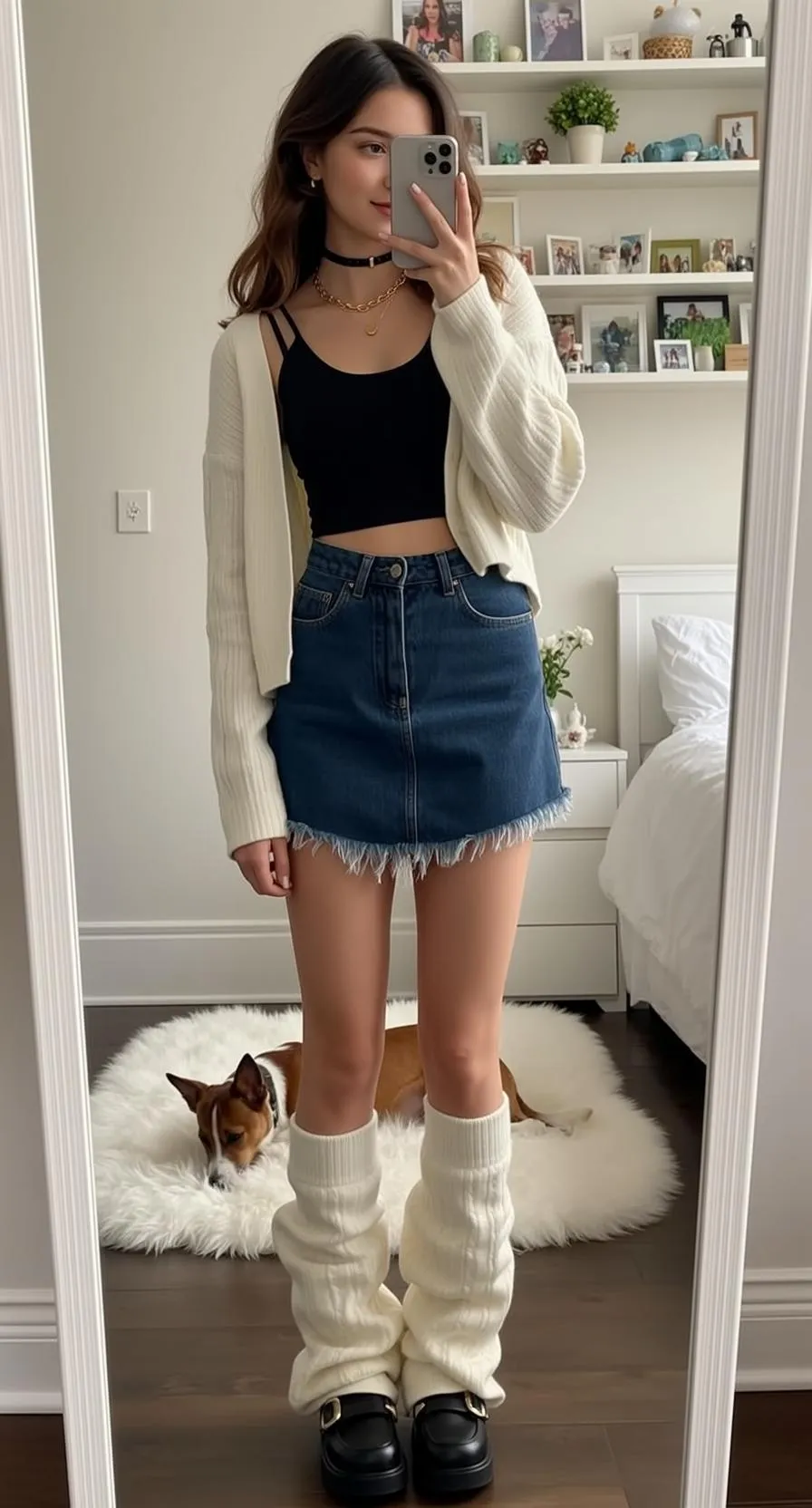 Necklace In A Mirror Selfie