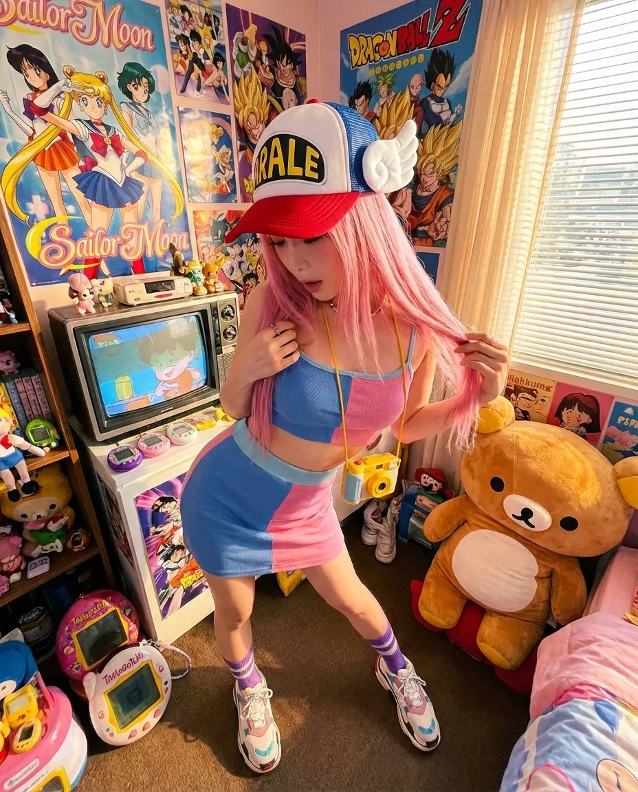 Retro Bedroom 90s Maximalist Fashion Set Ugc