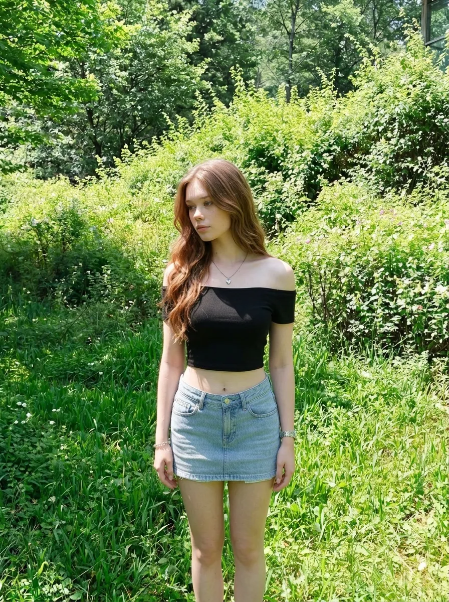 Necklace And Wristwatch In A Garden