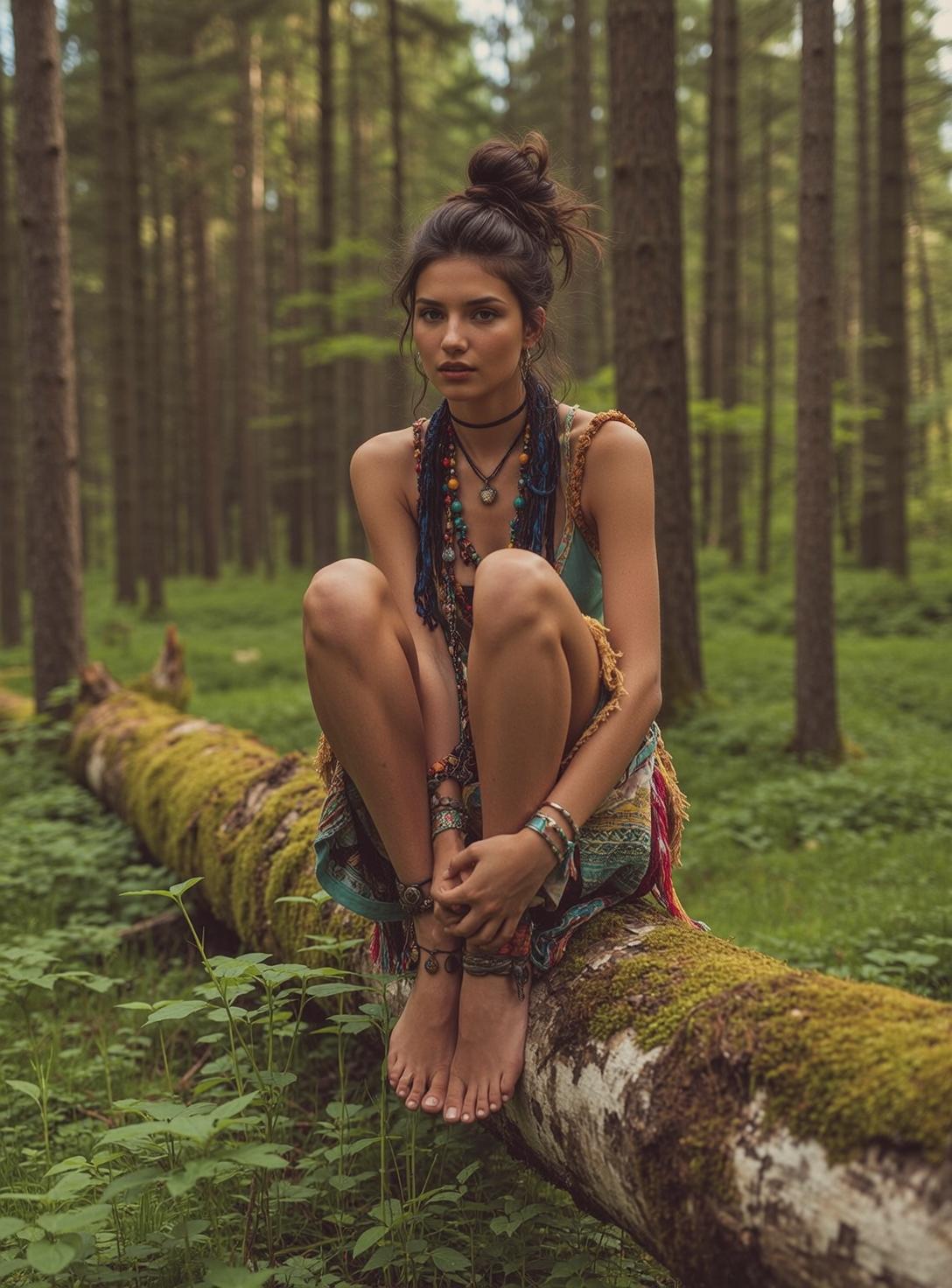 Indie Young Dark Brown Messy Bun Fair