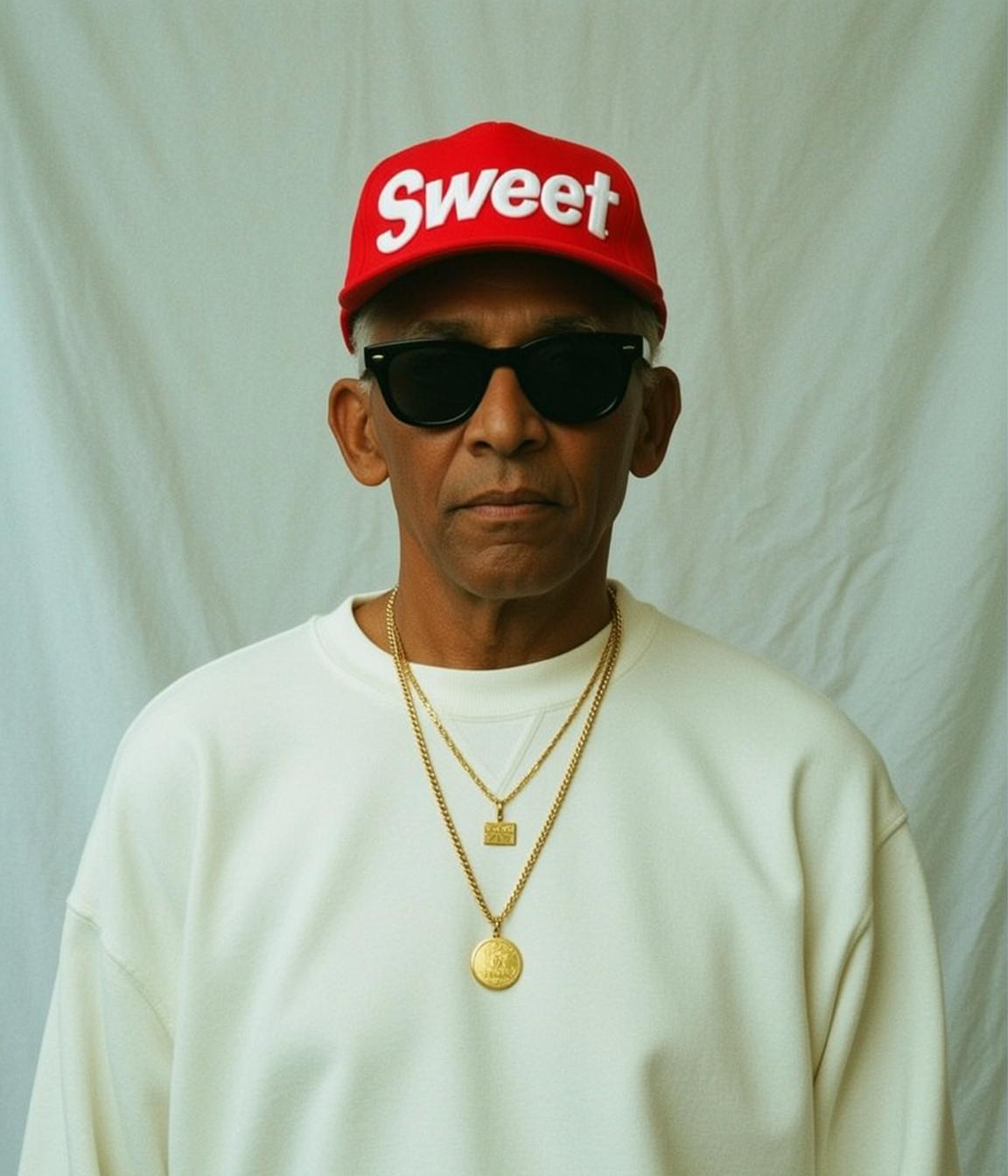 White Crewneck Studio Portrait