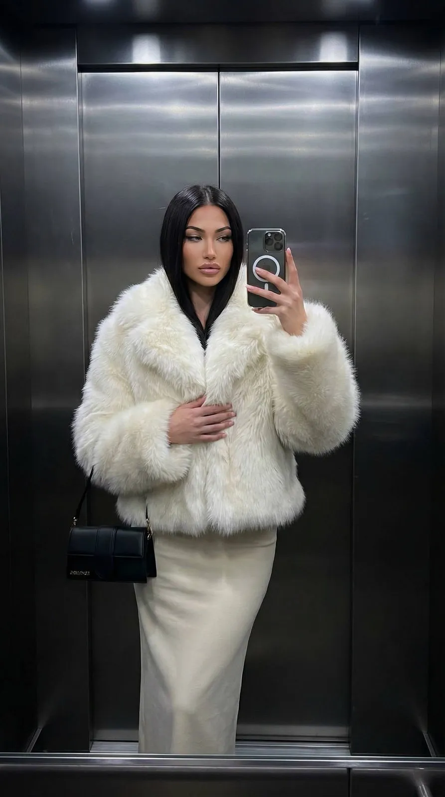 Elevator Mirror Selfie Portrait