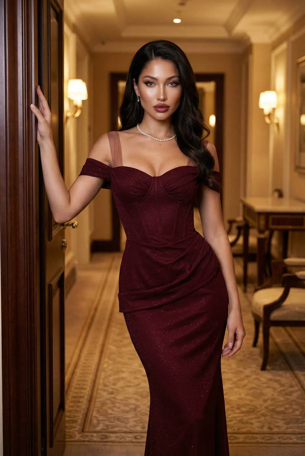 Makeup Earrings And Necklace In Fashion Portrait