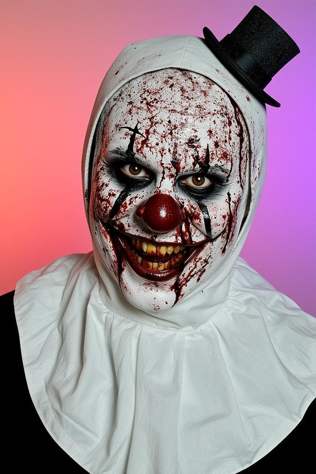 Menacing Clown Horror Portrait