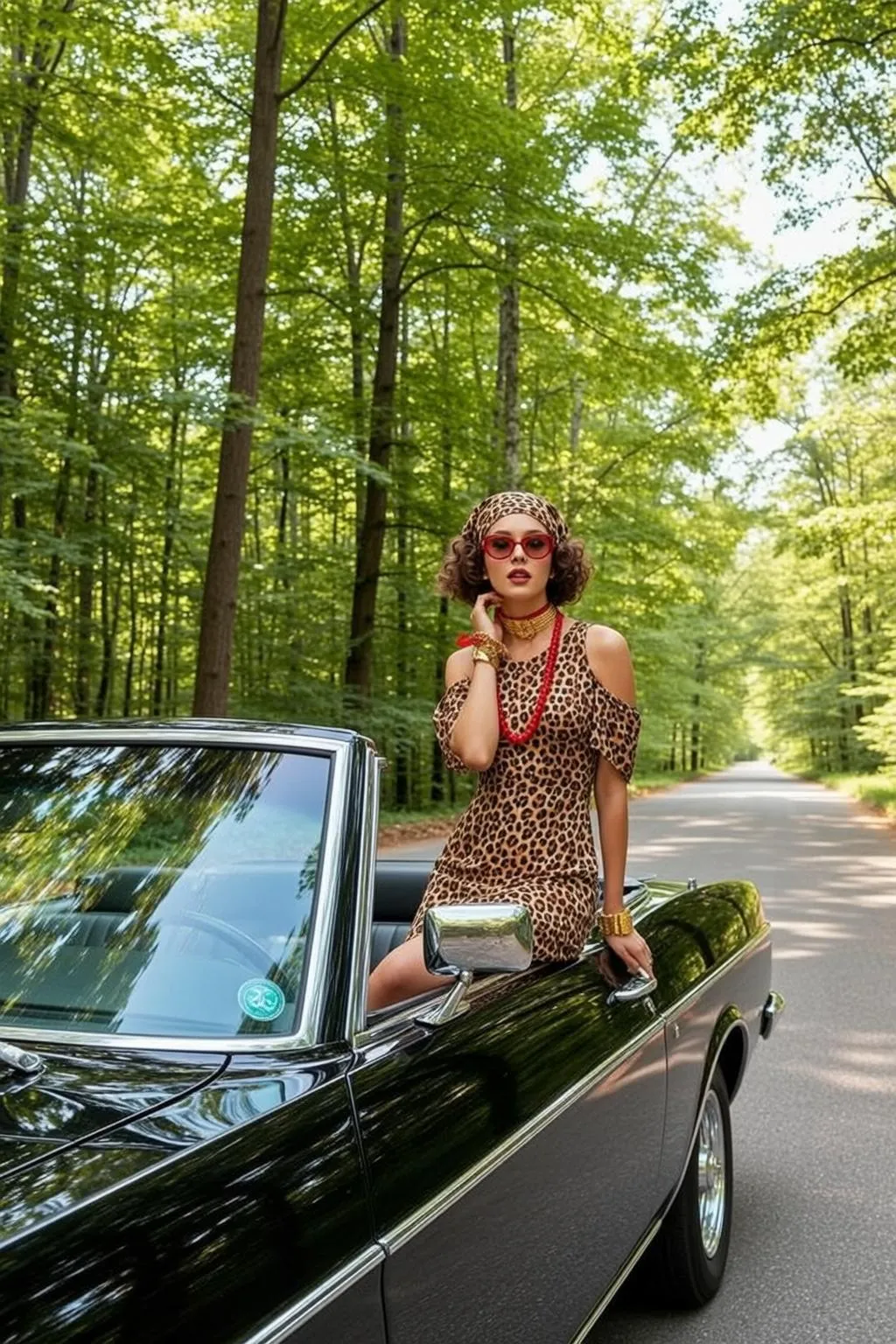 Sunglasses Necklace And Bracelets In Fashion Portrait