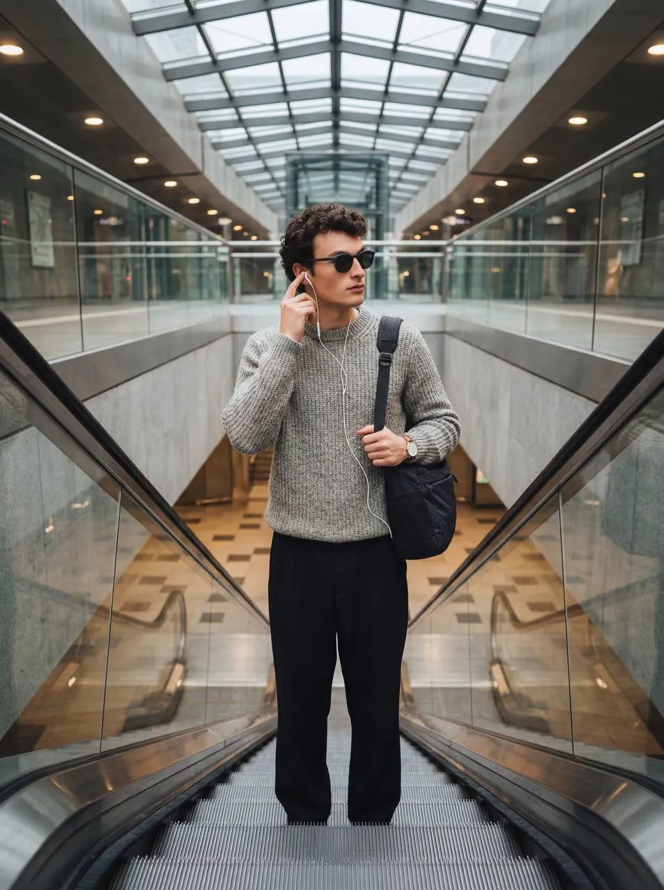 Sunglasses And Wristwatch On A Subway