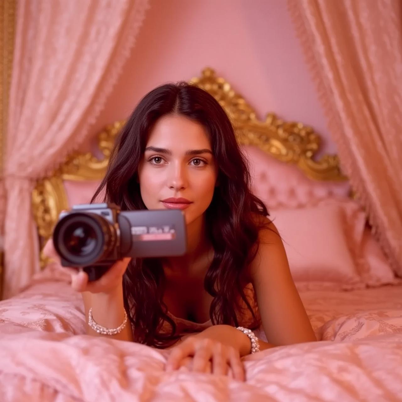 Explore Lying Her Stomach Bed Holding Vintage