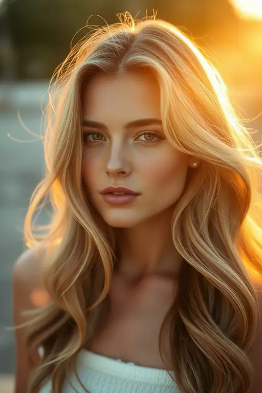 Concept Art Photography Portrait Featuring Supermodel Early With Bronde Ombr