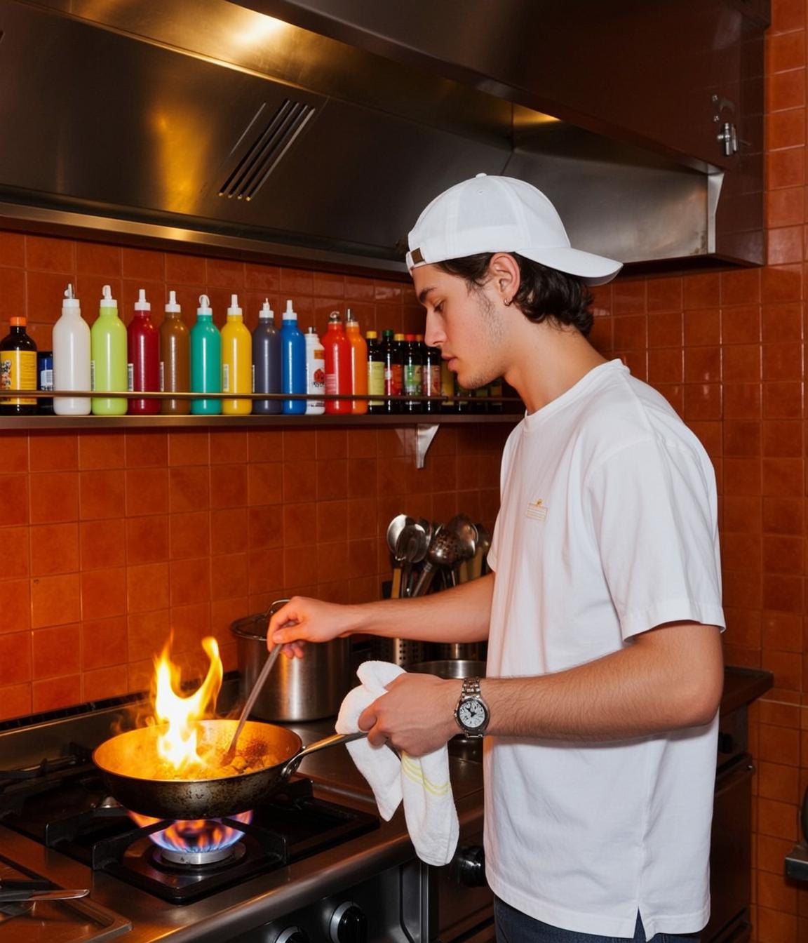 Explore Young Stands Professional Kitchen Facing Right