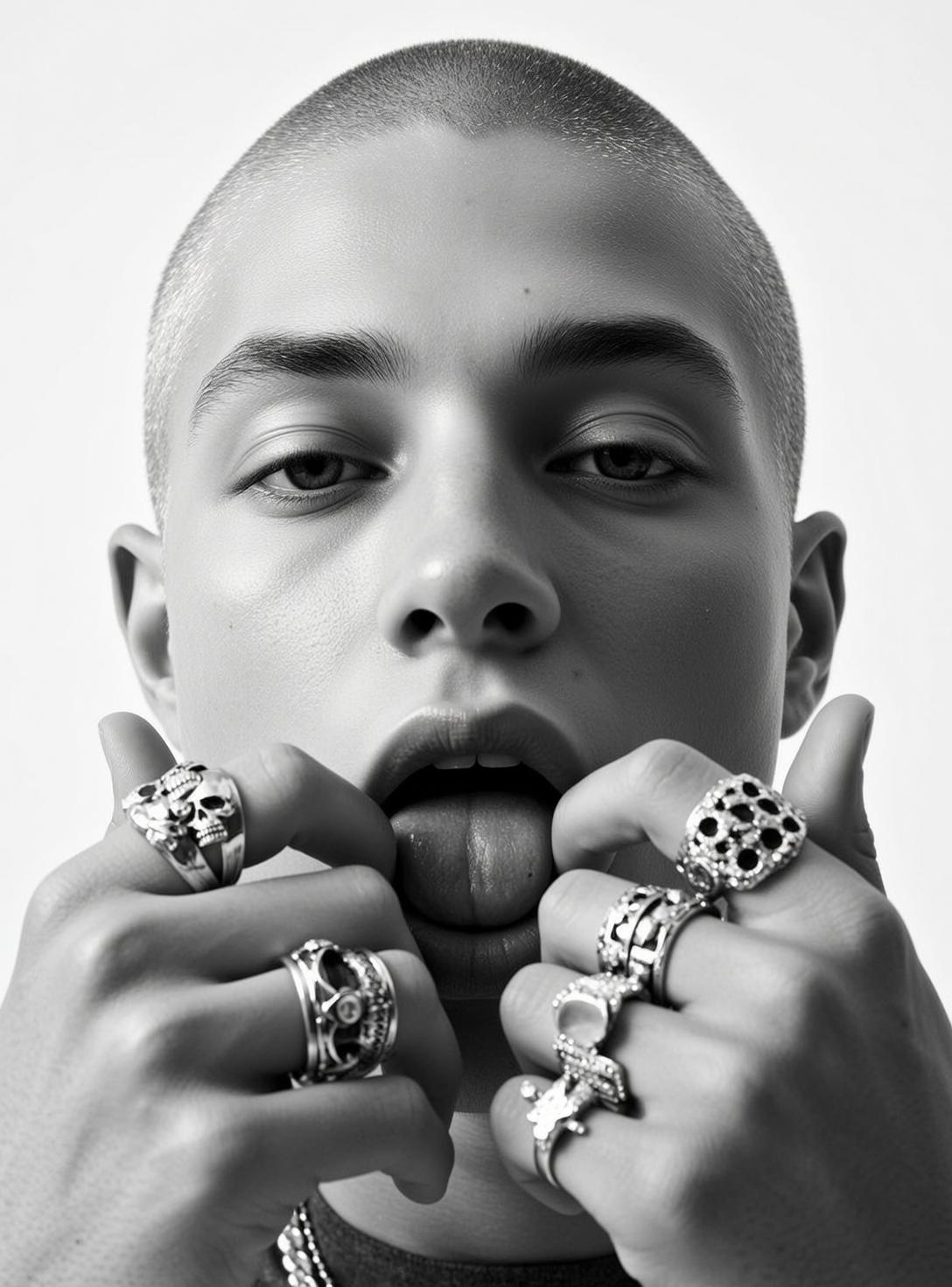 Black And White Ring Portrait