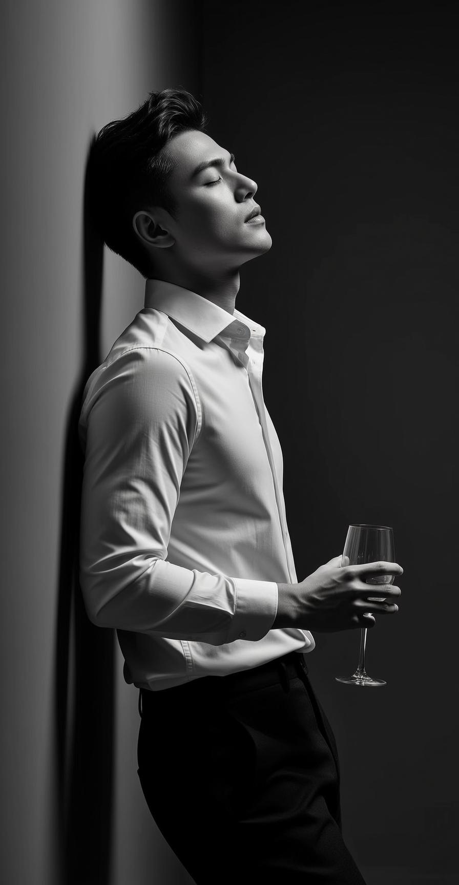 Short Dark Styled Fair White Dress Shirt