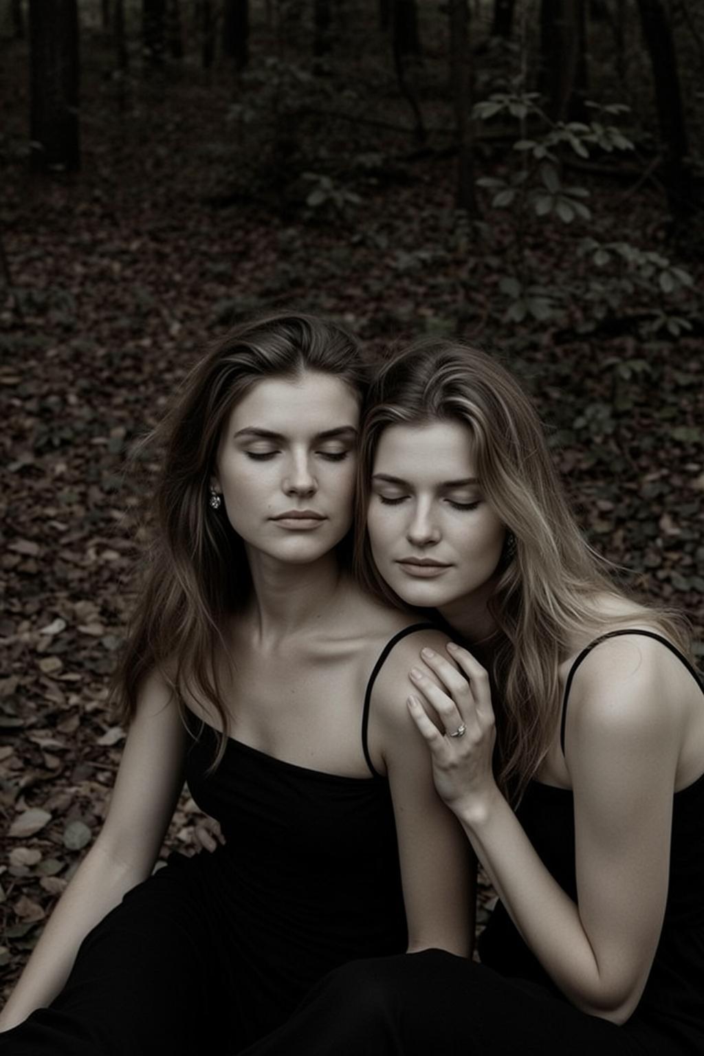 Explore Two Women Are Seated Close Together