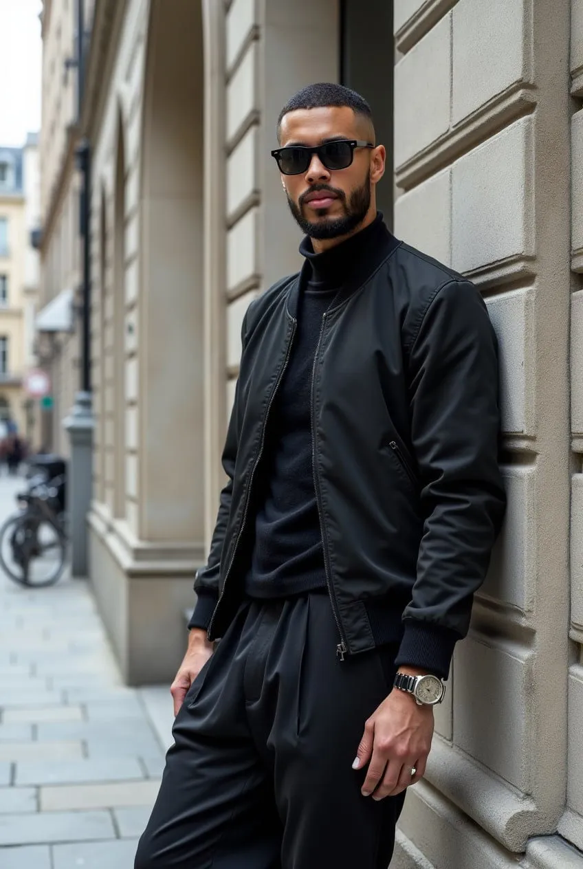Rectangular Sunglasses In An Urban Casual Portrait