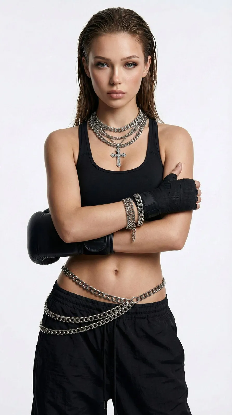 Makeup Bracelets Necklace And Body Chain In A Studio
