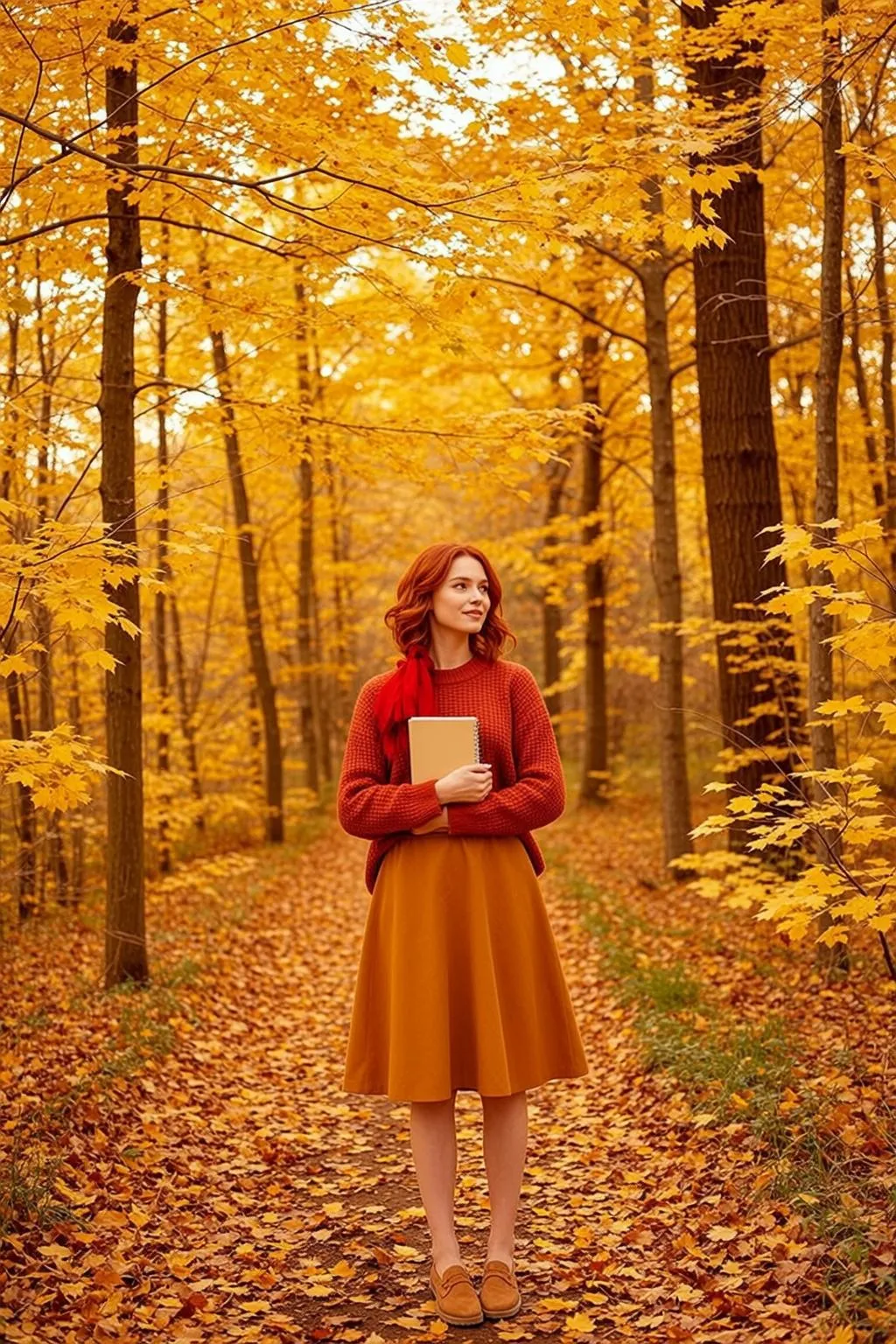 Autumn Young Wavy Red Hair Fair Skin
