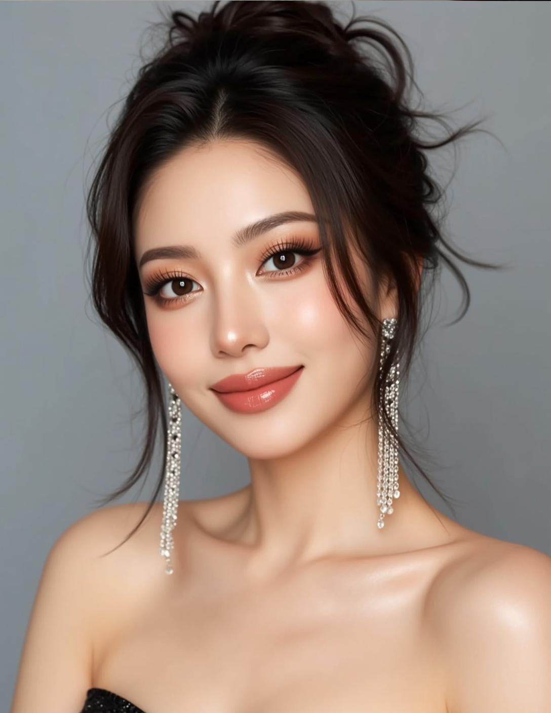 Sequined Top Crystal Earrings Studio